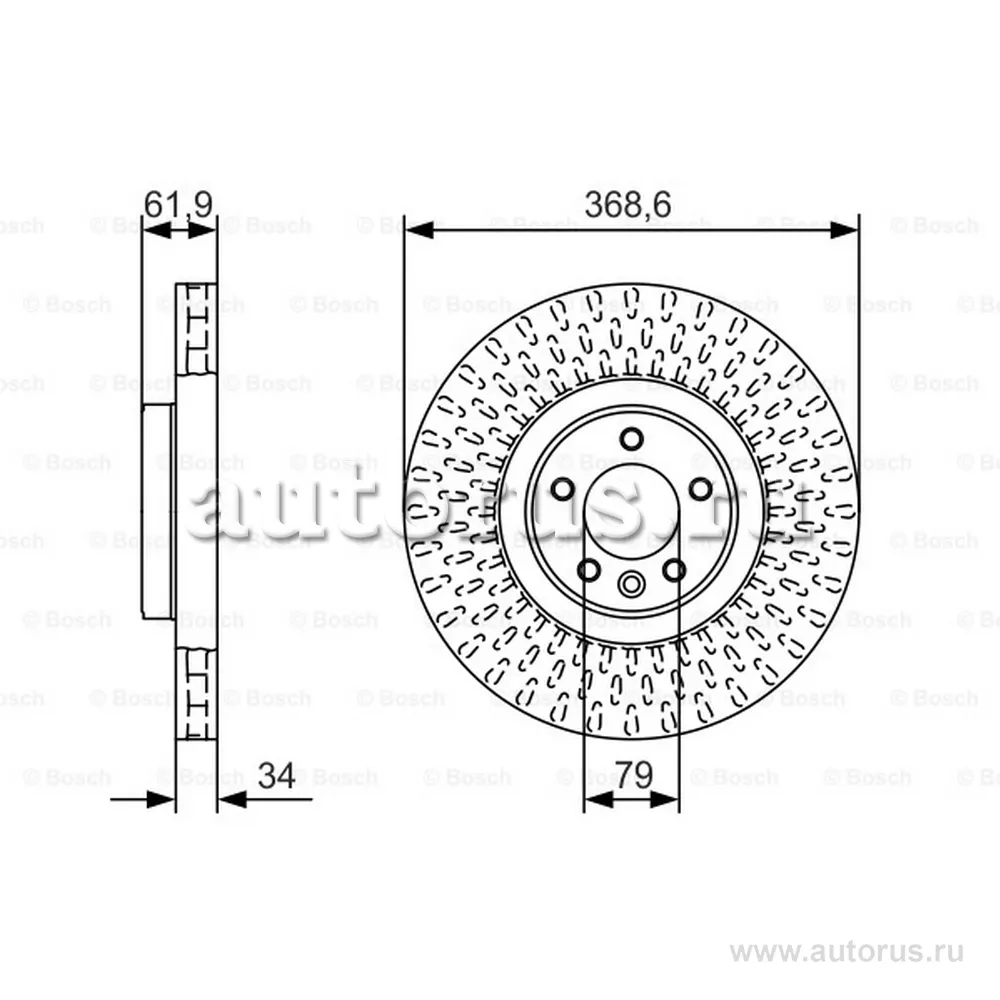Диск тормозной BOSCH 0986479B18