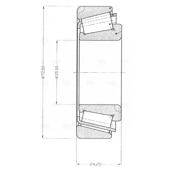 Подшипник ступицы для а/м MAN F2000/L2000/G90 перед. наруж. (ролик.конич.) (32207) TRIALLI CS 1717