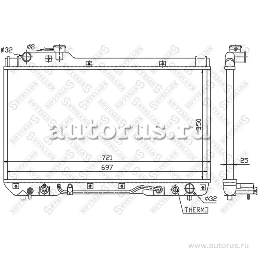 Радиатор системы охлаждения АКПП Toyota RAV 4 2.0 94-00 STELLOX 10-25378-SX