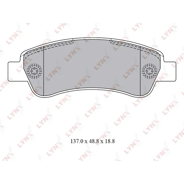 Колодки задние LYNXauto BD-2830