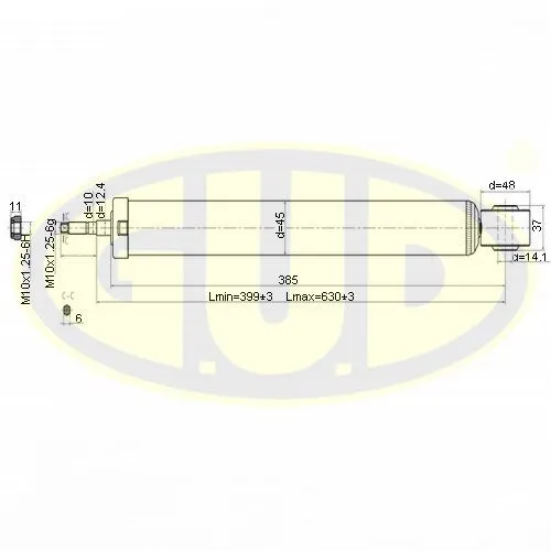 АМОРТИЗАТОР ЗАДН ГАЗ VW TIGUAN 07 SPORT G.U.D GSA349067