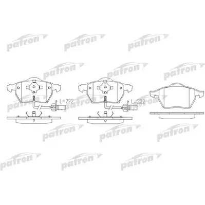 Колодки тормозные дисковые передн VOLVO: C70 кабрио 98-05, C70 купе 97-02, S7 PATRON PBP1495