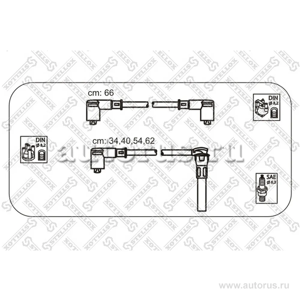 К-кт проводов Ford Scorpio/Sierra 2.0 DOHC 89> STELLOX 10-38518-SX
