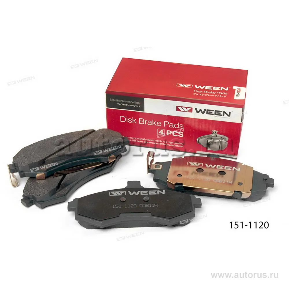 Тормозные колодки дисковые передние HYUNDAI Elantra (XD), Matrix (FC) WEEN 151-1120