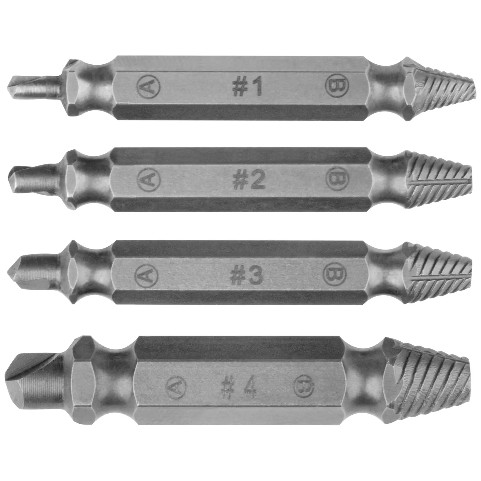 Набор экстракторов двусторонних Профи, сталь S2, 4 шт. FIT 36452