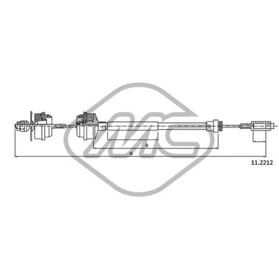 Трос сцепления C 15 BZ 1118CC- 1294CC Metalcaucho 80734
