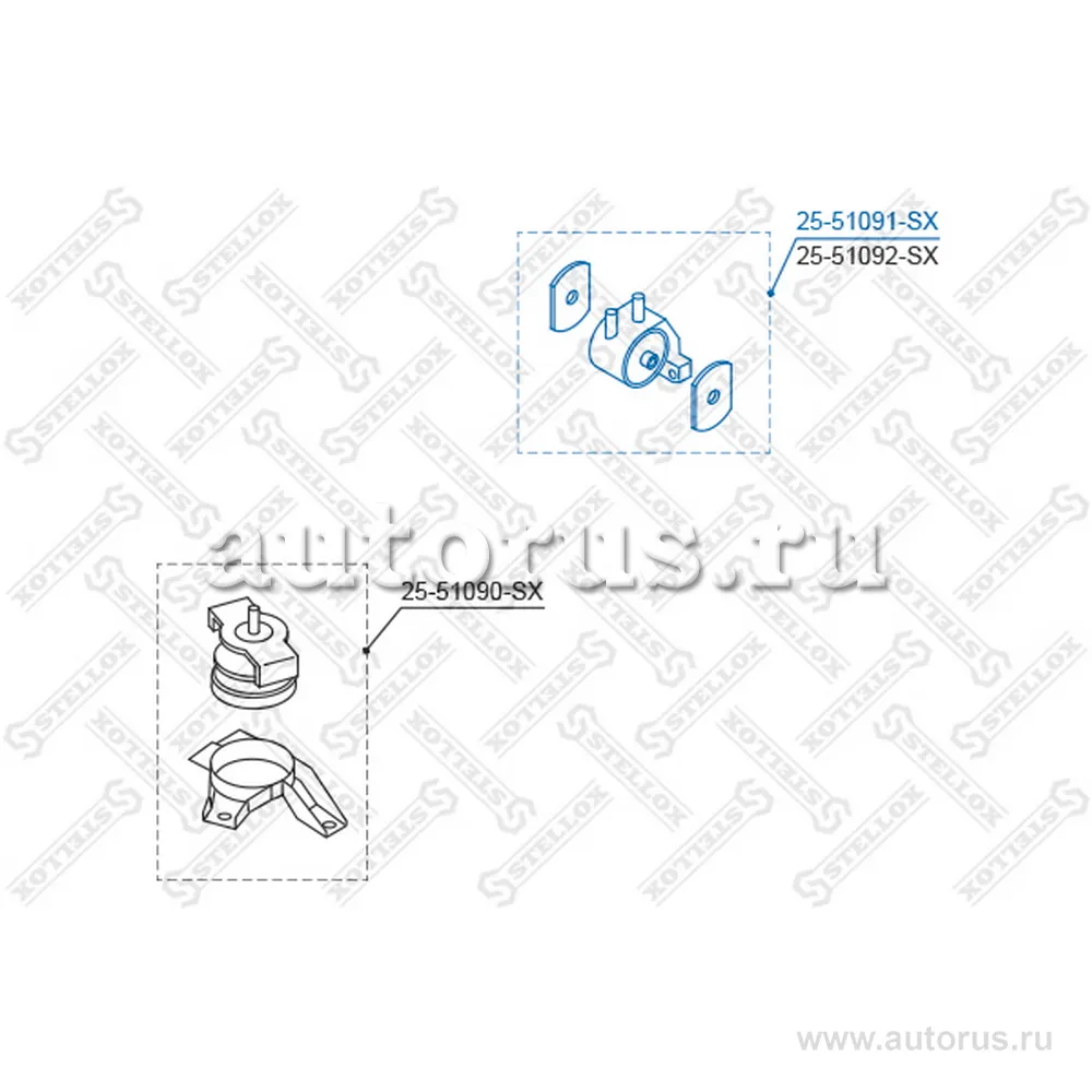 Подушка ДВСHyundai Getz 1.3 02 МКПП STELLOX 2551091_SX