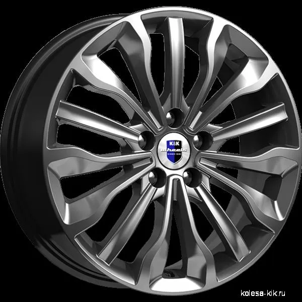 Диск литой R17 6.5J 5x112/66.6 ET43 КИК Атакама (КС756) Дарк платинум 71555