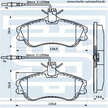 Колодки тормозные перед. CITROEN STARKE 174-501