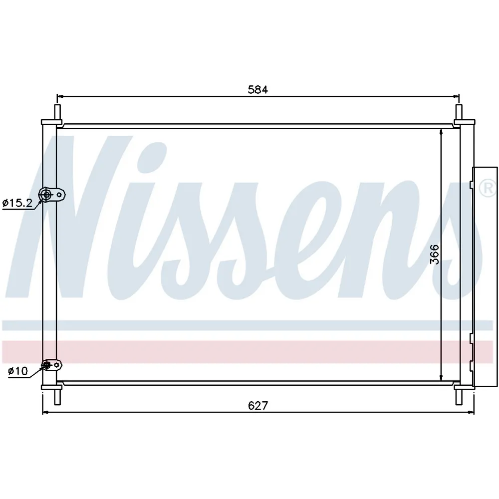 Радиатор кондиционера TOYOTA Auris/Corolla/Verso II /МКПП NISSENS 940037