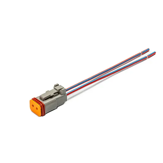 Разъем Deutsch DT06-2S-E004 (2pin) 2 контакта под сечение провода 0.5-0.8 мм? для ГАЗ, КАМАЗ, МАЗ, УРАЛ, DAF, IVECO, MAN, Mercedes, Renault, Scania, Tatra.