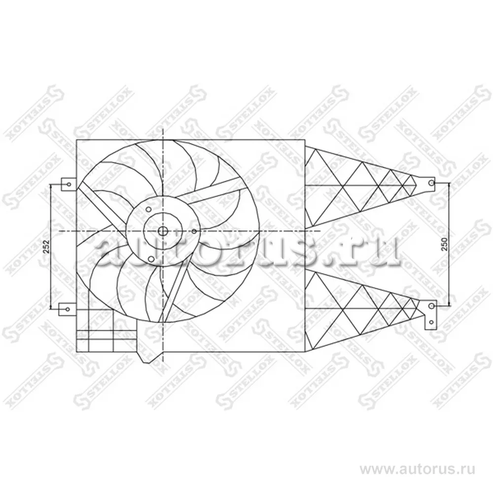 Вентилятор охлаждения Volkswagen Polo, Bora, Lupo, Golf, Audi A3 (с 2000) STELLOX 2999011_SX