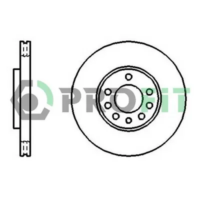 Диск тормозной OPEL VECTRA C 02- FRONT PROFIT 5010-1191-1