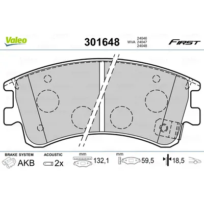 Колодки тормозные дисковые перед MAZDA 6 2.0/2.0 DI/2.3 02-