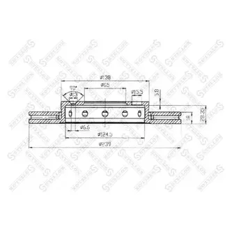 Диск тормозной передний SKODA FABIA, VW POLO 1.0-1.4/1.9TDI 99> STELLOX 602047101V_SX