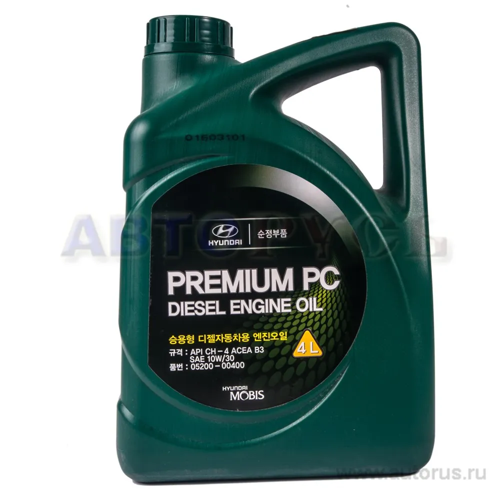 Масло моторное HYUNDAI/KIA PREMIUM PC Diesel 10W-30 минеральное 4 л 05200-00400