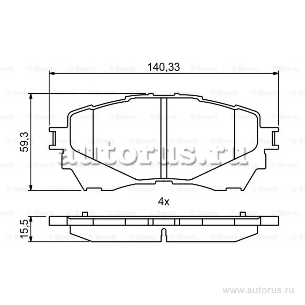 Колодки торм диск к-т mazda 6 2012- BOSCH 0986494793