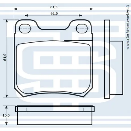 Колодки тормозные зад. OPEL OMEGA A 41mm STARKE 175-559