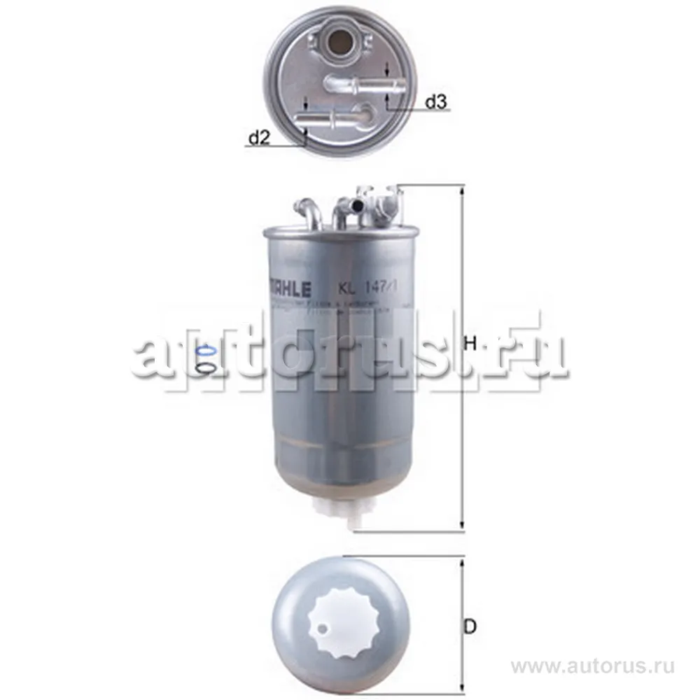 Фильтр топливный SEAT LEON 99-, TOLEDO II 99-06 KNECHT/MAHLE KL1471D