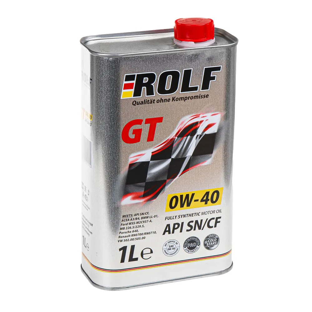 Масло моторное ROLF GT 0W-40 синтетическое 1 л 322306
