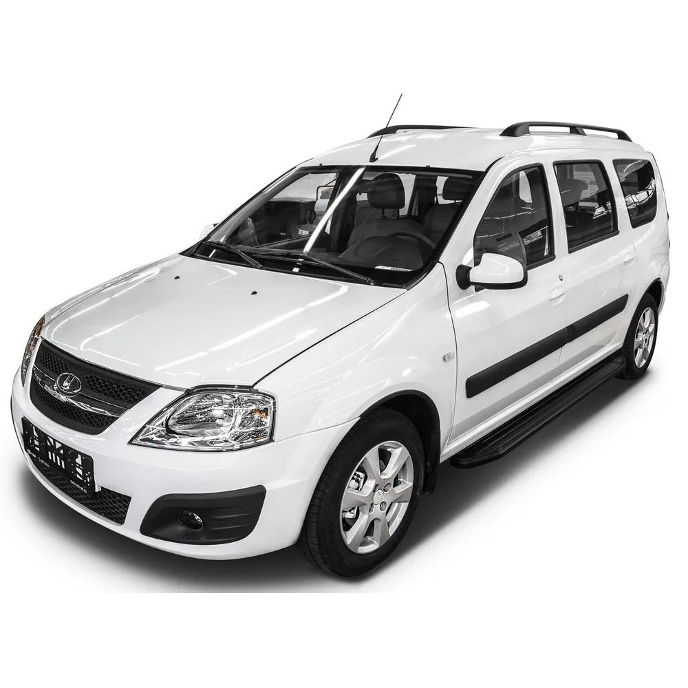 Порог-площадка Premium-Black A193ALB + комплект крепежа, RIVAL, Lada Largus 2021-/Lada Largus Cros Lada Largus A193ALB.6001.2