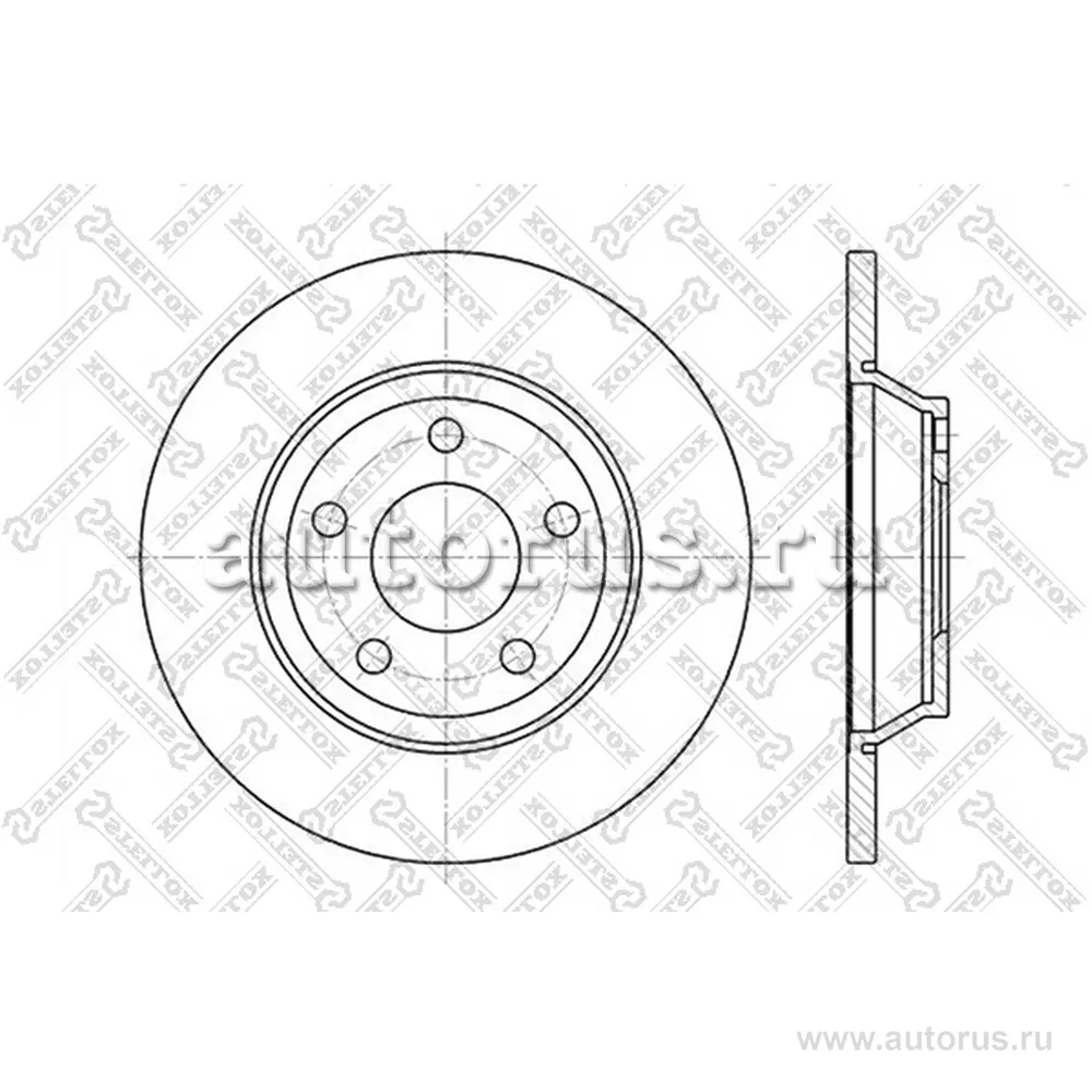 Диск тормозной передний AUDI A4 1.6/1.9TDI 95> STELLOX 60204745_SX