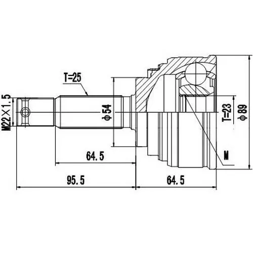 ШРУС наружный MITSUBISHI GALANT E55A,E75A (92-- 96) ZIKMAR Z87208R