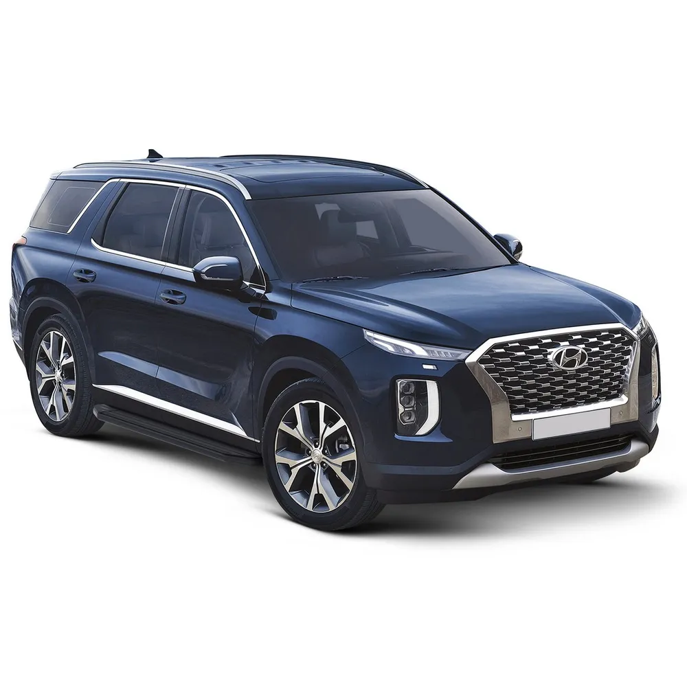 Порог-площадка Premium-Black A193ALB + комплект крепежа, RIVAL, Hyundai Palisade 2020- RIVAL A193ALB.2311.1