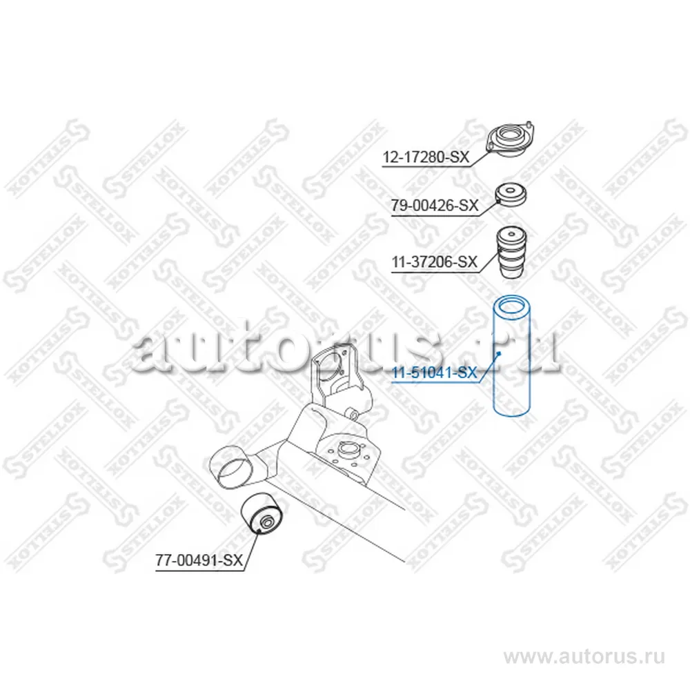 Пыльник амортизатора заднего Hyundai Getz 02>, KIA Picanto 04> STELLOX 11-51041-SX