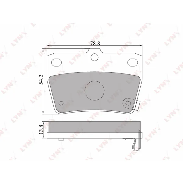 Колодки тормозные задние TOYOTA Rav 4 01-05, CHERY Tiigo 05> LYNXauto BD-7510