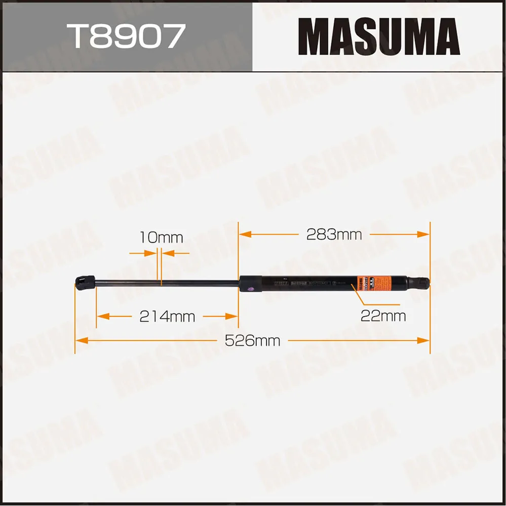 Упор газовый L526mm капота MASUMA T8907