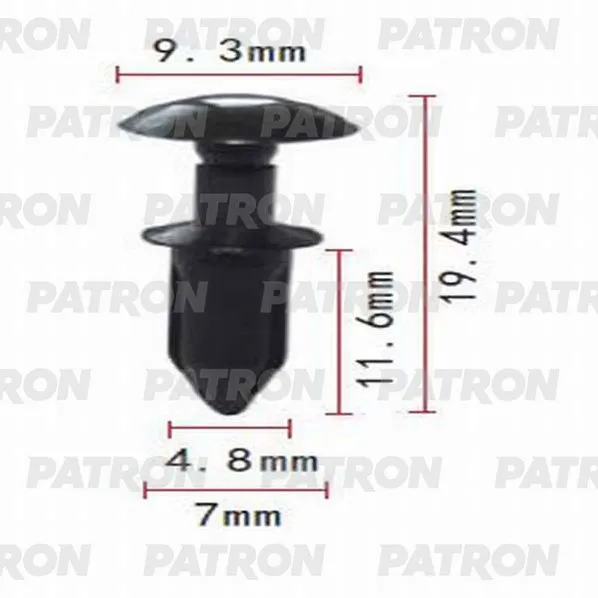 Клипса пластмассовая Chevrolet, Chrysler, Daewoo, Ford, GM, Opel примен PATRON P370699
