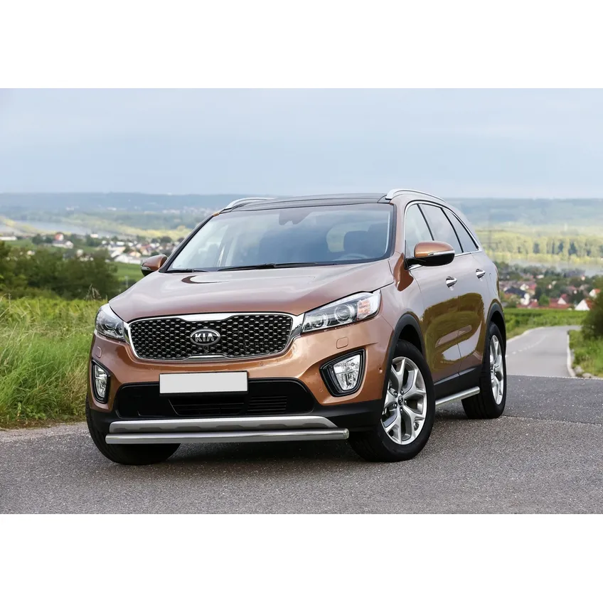 Защита переднего бампера d57 Rival для Kia Sorento III Prime 2015-2017, нерж. сталь, R.2808.002