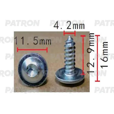Шуруп металлический Audi,Seat,Skoda,Volkswagen применяемость: TORX 4.2 PATRON P371527