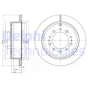 Диск тормозной задний DELPHI BG4275