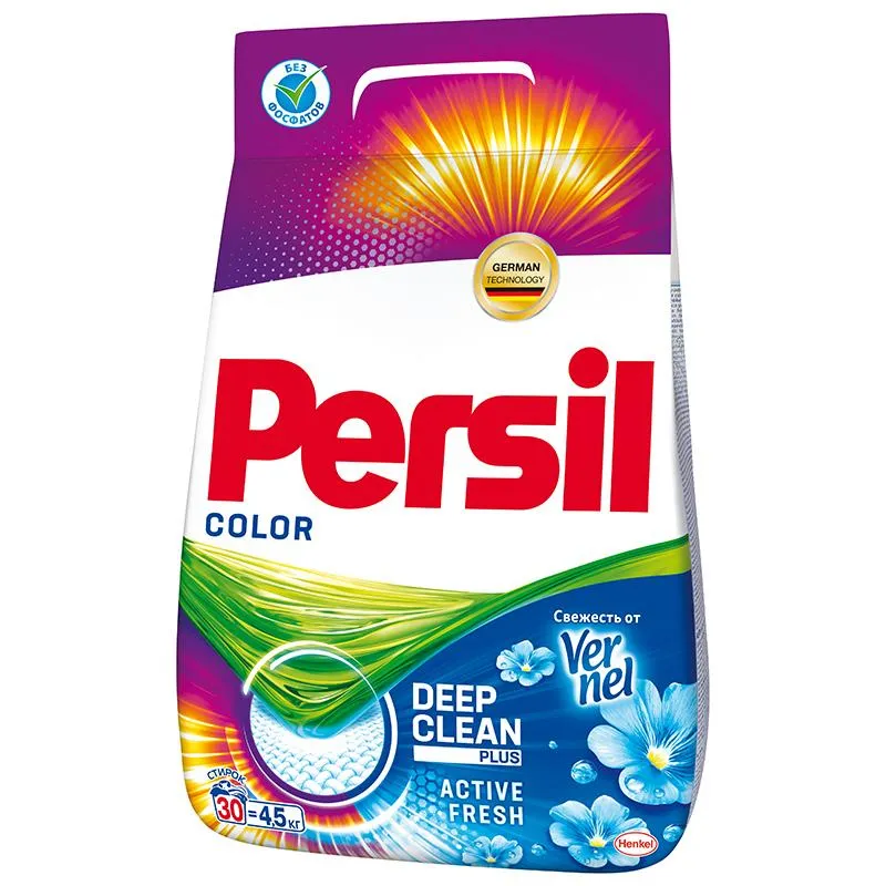 Порошок стиральный PERSIL Color Свежесть от Vernel для цветного белья 4,5кг 1471011