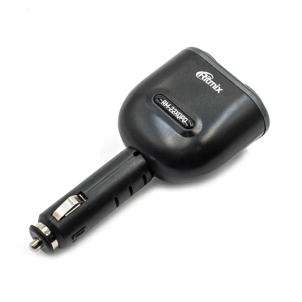 Разветвитель автомобильного прикуривателя c USB-C и QC 3.0 RITMIX RM-22XQPD Ritmix 80000164