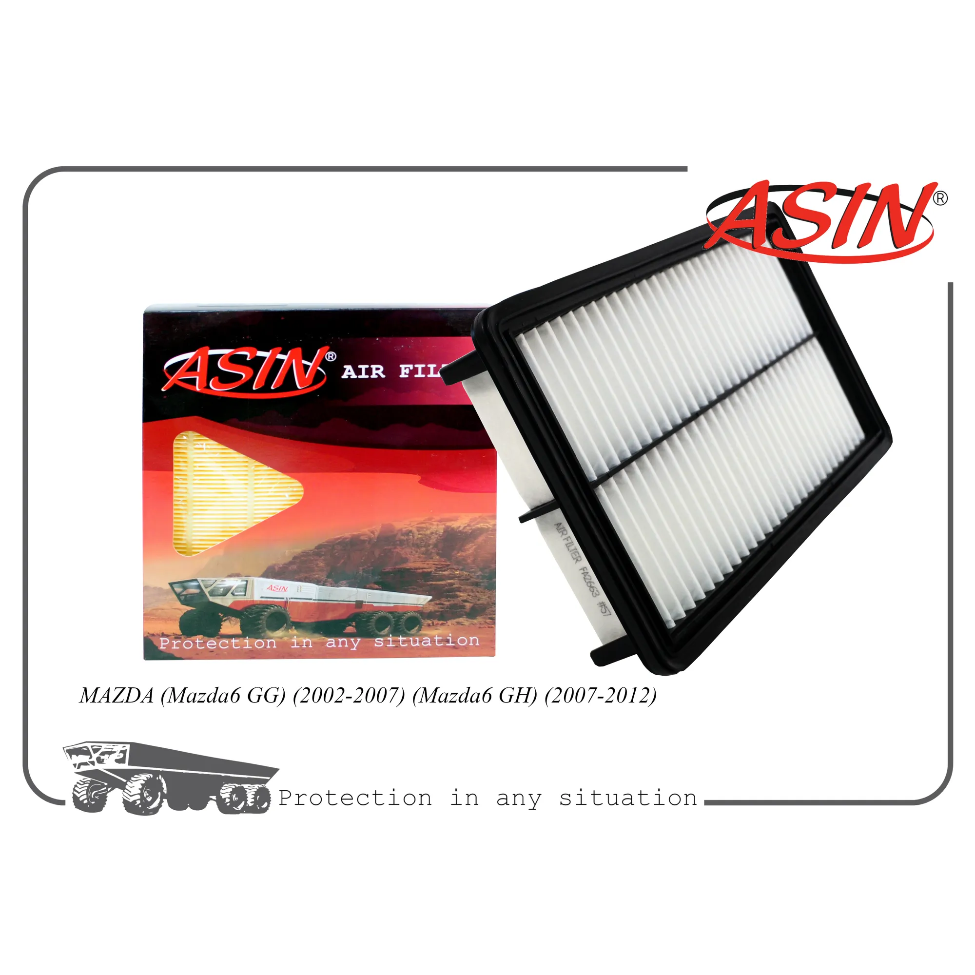Фильтр воздушный RF4F-13-Z40/ASIN.FA2663 ASIN ASIN ASINFA2663