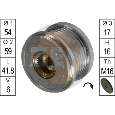 Шкив генератора CITROEN/PEUGEOT 1.4HDi-2.0HDi 04- ERA ZN5453