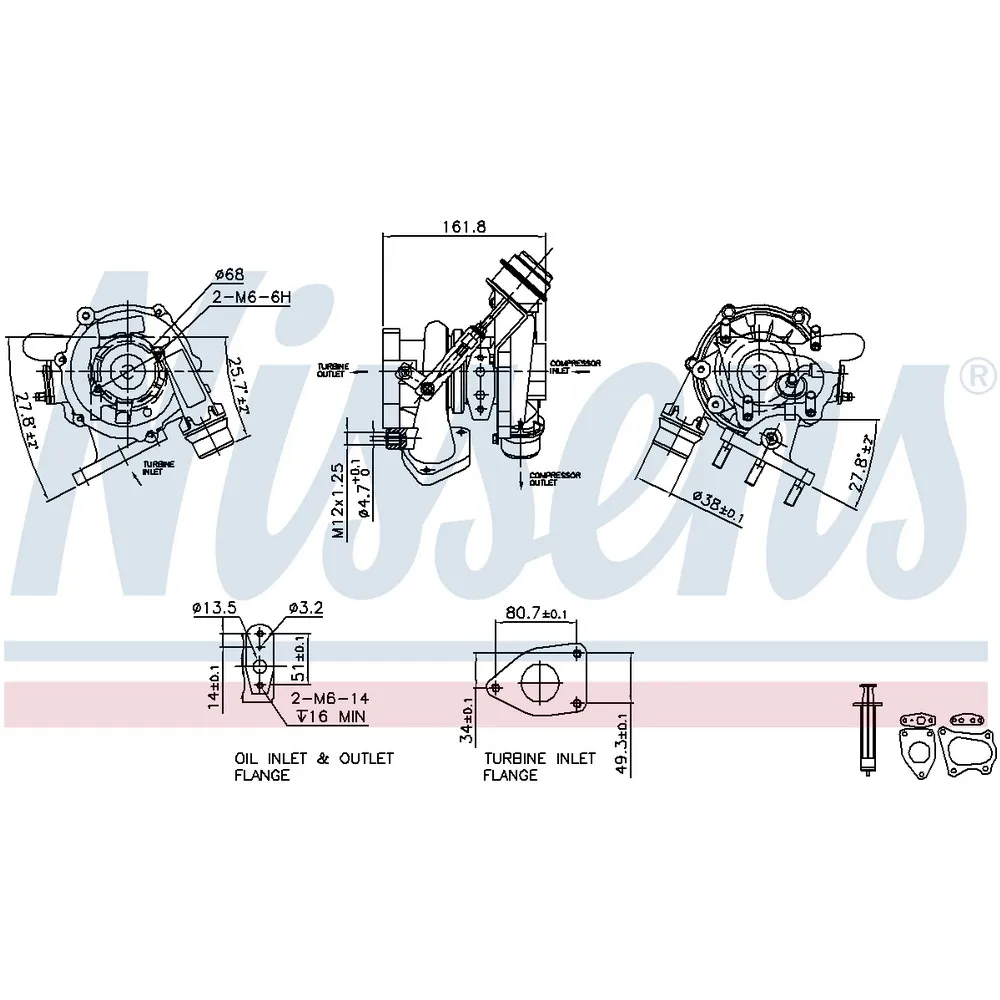 Турбокомпрессор RENAULT MASTER III 10- NISSENS 93233
