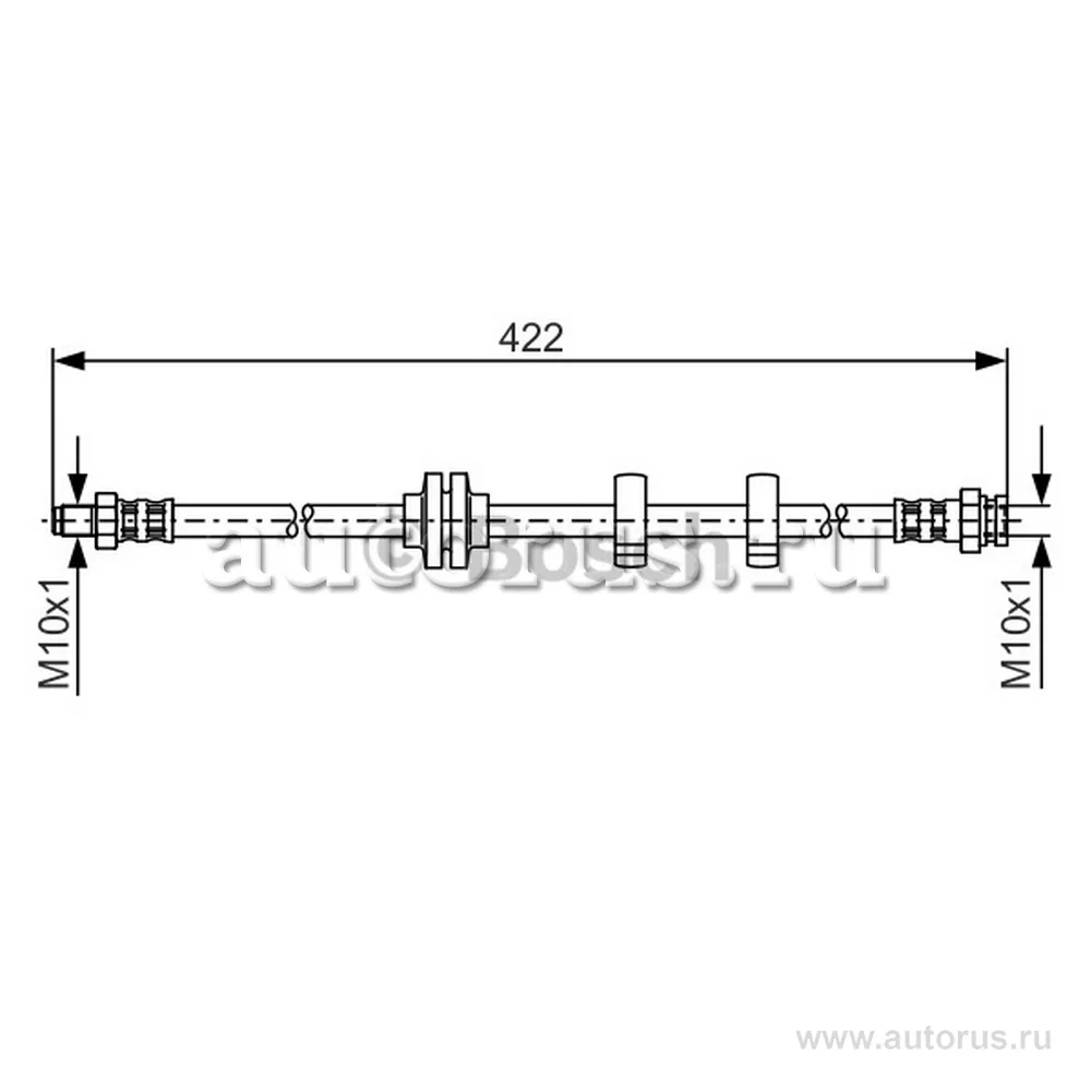 Шланг тормозной Alfa Romeo 01-10 BOSCH 1987476346