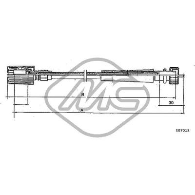 Трос спидометра CINQUECENTO (903 CC) MM.??598 Metalcaucho 81236