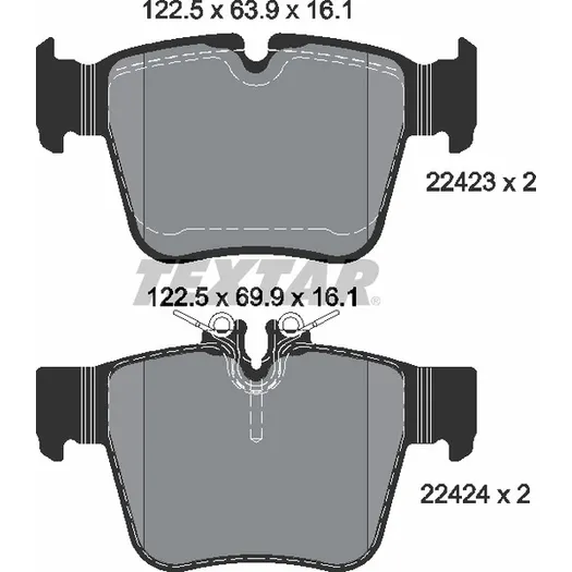 Колодки задние MB W205/C205/GLC (X253) TEXTAR 2242301
