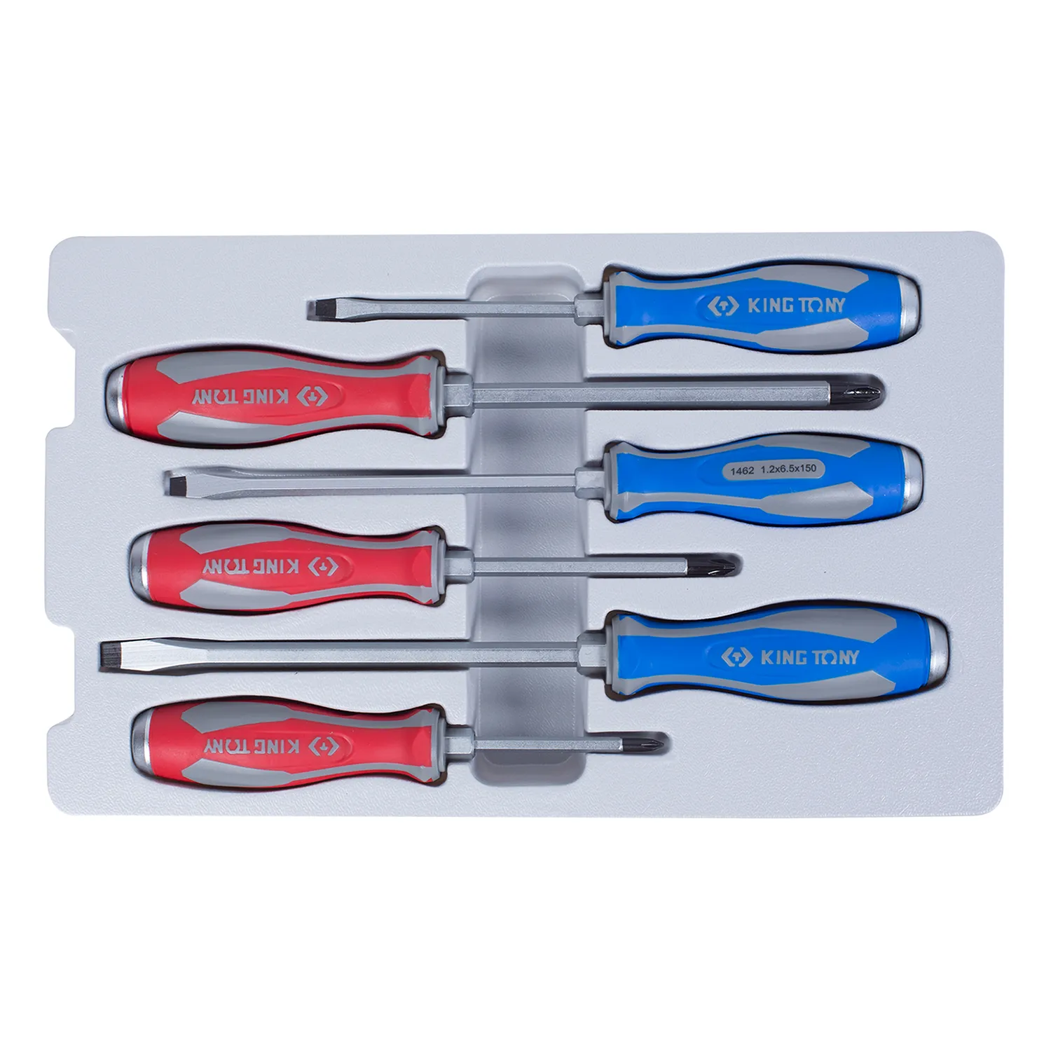 Набор отверток в коробке, силовые, 6 предметов KING TONY 30206MR