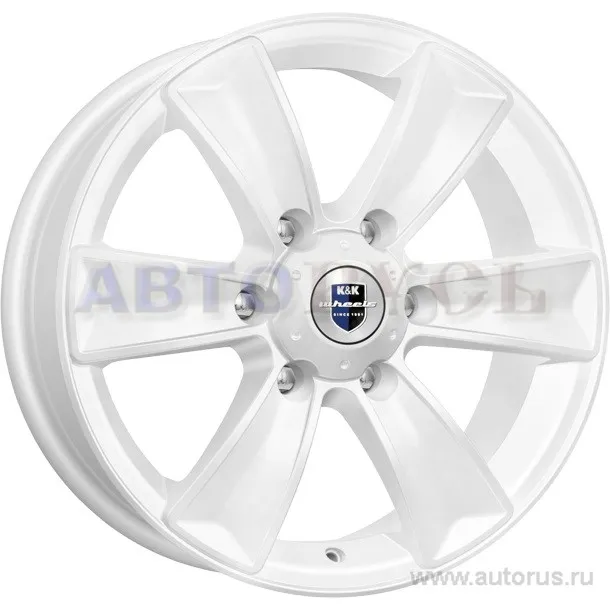 Диск литой R17 7J 6x139.7/100.1 ET38 КИК Тайфун вайт r63779