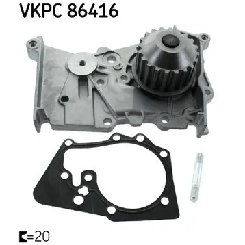 Помпа, водяной насос RENAULT Logan/Megane/LADA Largus 16V SKF VKPC 86416