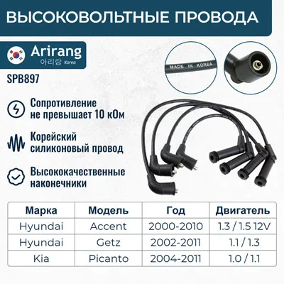 Провода высоковольтные ARIRANG SPB897