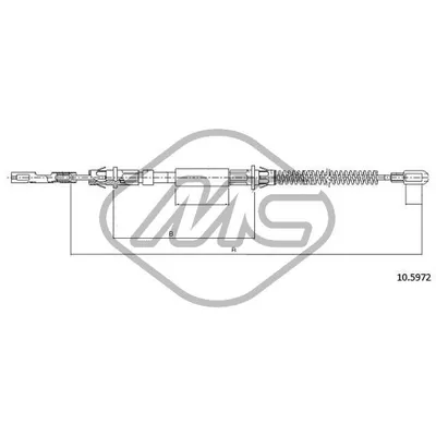 ТРОС РУЧНИКА OPL SINTRA ALL 2,2-2,2 TD-3,0 DX-RH Metalcaucho 82515