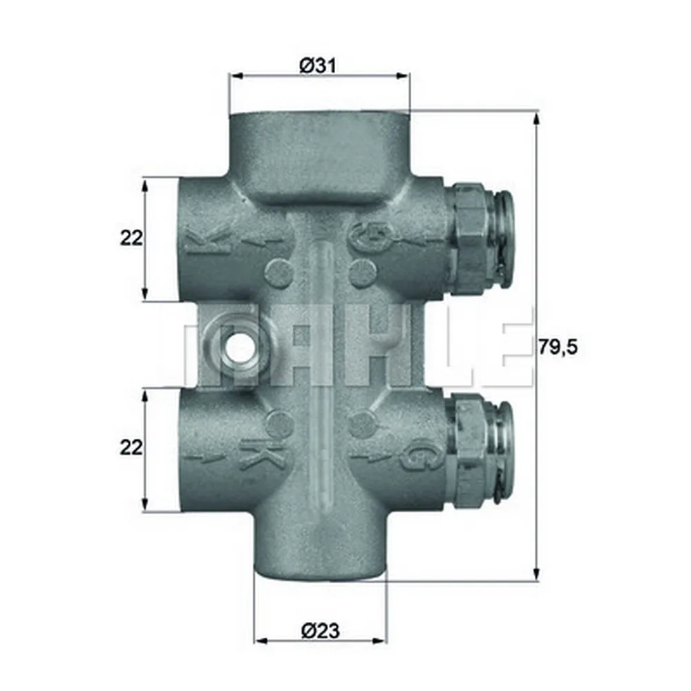 Термостат MERCEDES-BENZ: A-CLASS 04-, B-CLASS 05-, CLS 04-10, E-CLASS 02-08, E-CLASS T-Model 03-09 KNECHT/MAHLE TO1095