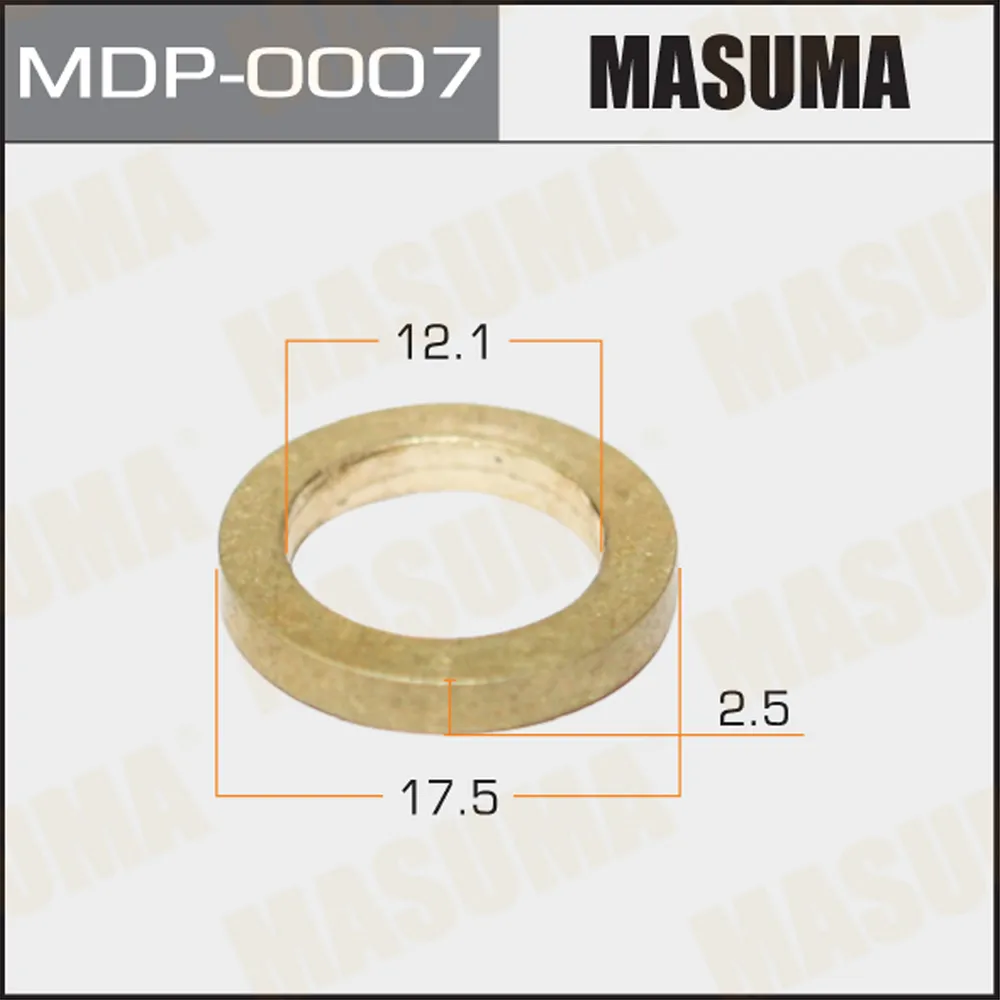 Шайбы для форсунок Латунь Латунь 12,1х17,5х2,5 MASUMA MDP-0007